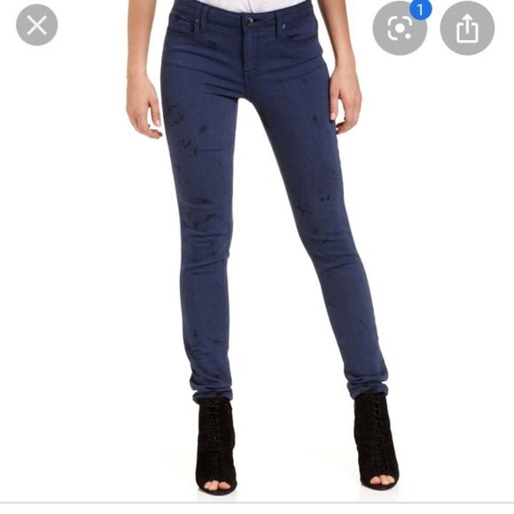 NWT Rachel Roy Denim blue splatter tie dye jeans size 25 - Picture 1 of 5